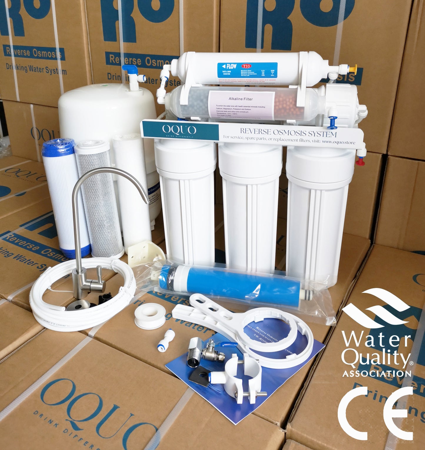 Reverse Osmosis Filter 6 Stage 50G Water Purification System with Alkaline cartridge